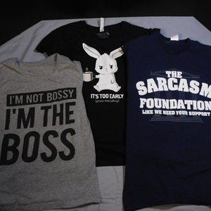 Bundle of 3 graphic tee shirts